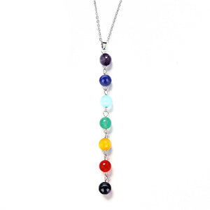 Seven color stone Chakra necklace