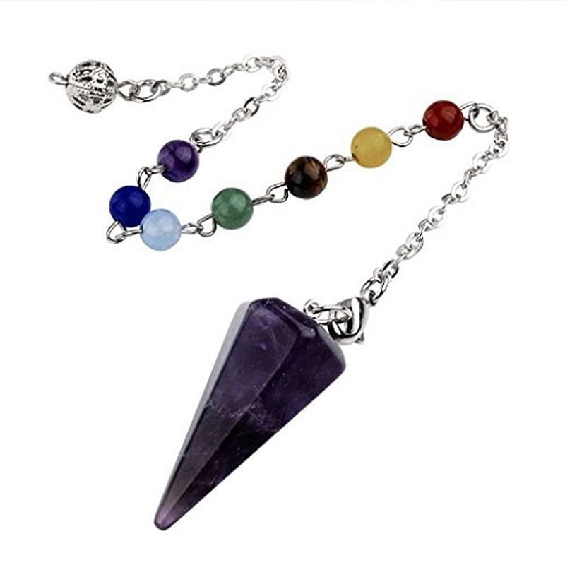 Aura treatment crystal pendant (blue or pink main stone)