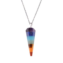 Load image into Gallery viewer, Healing crystal hexagon pendant