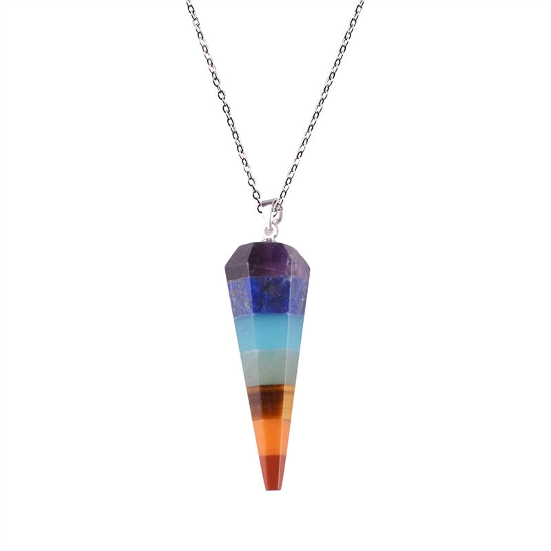 Healing crystal hexagon pendant