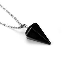 Load image into Gallery viewer, Natural quartz crystal energy healing gemstone pendant necklace