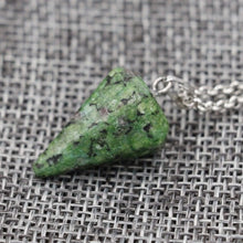 Load image into Gallery viewer, Natural quartz crystal energy healing gemstone pendant necklace