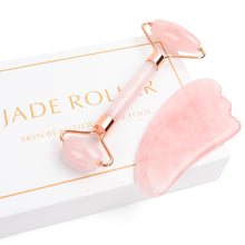 Load image into Gallery viewer, Natural quartz or jade facial massage roller beauty care set box